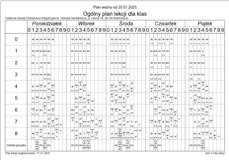 Plan lekcji 2024/2025
